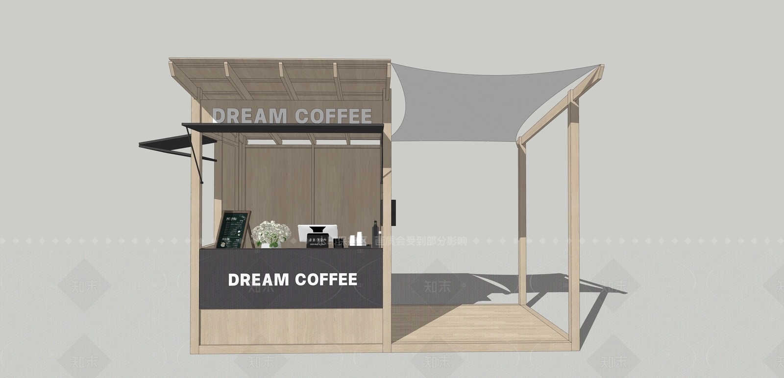 摊位SU模型下载【ID:1205538597】