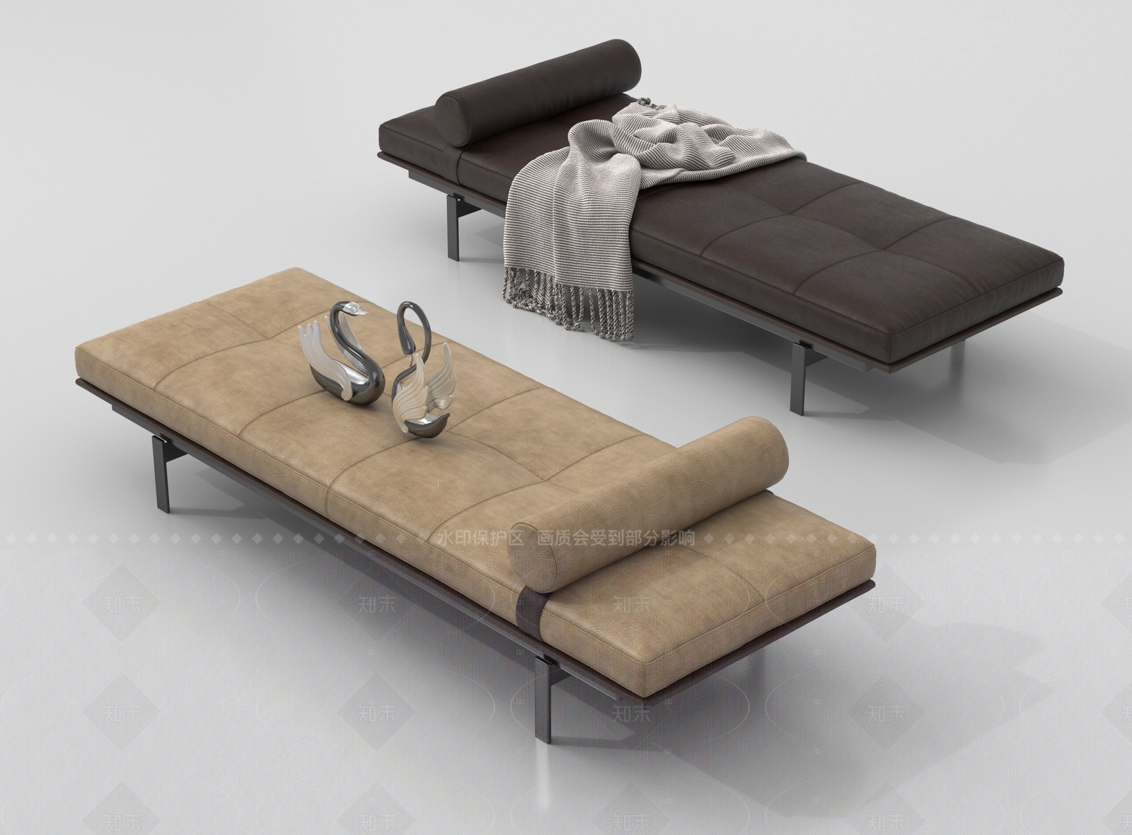 现代沙发凳SU模型下载【ID:1205539478】