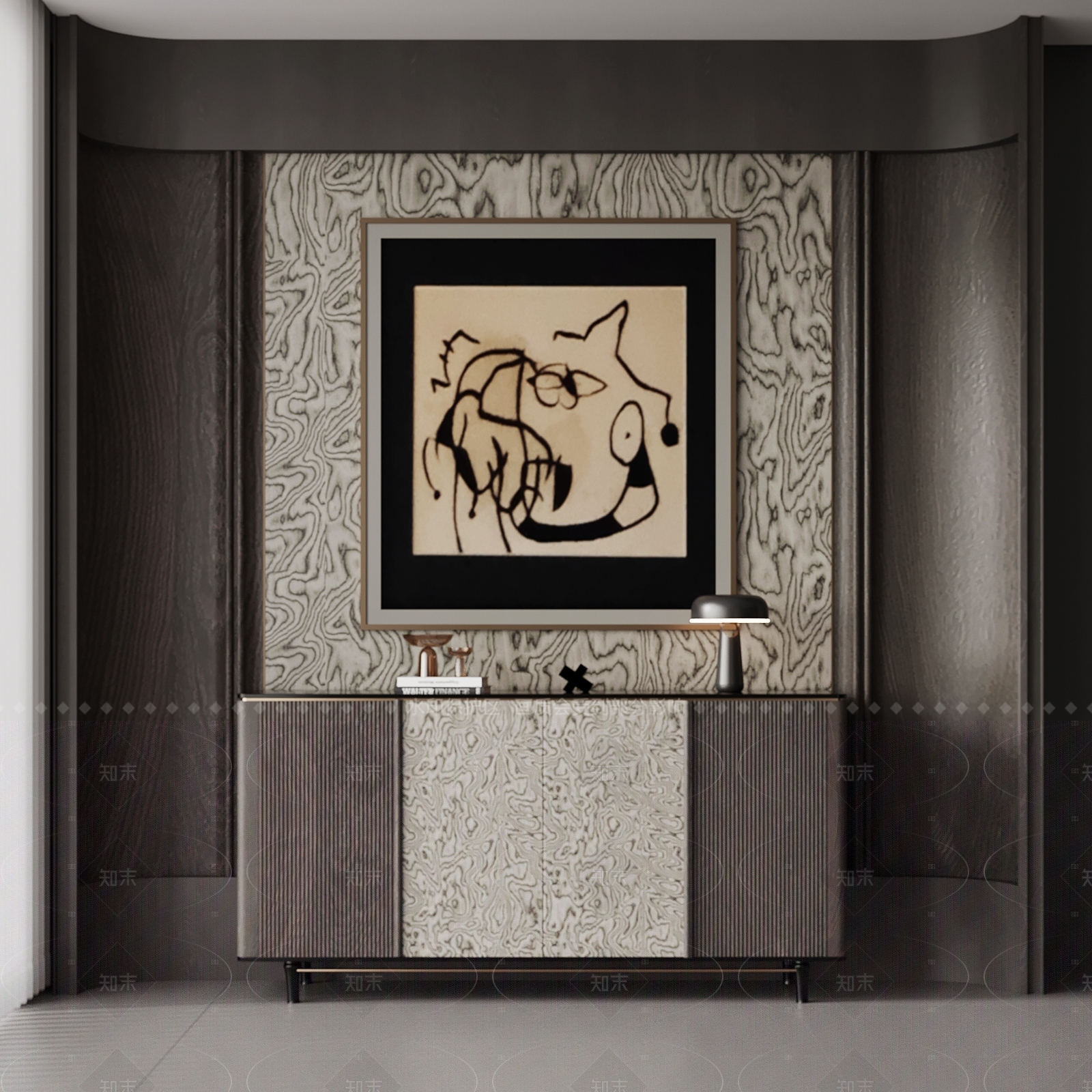 现代意式玄关SU模型下载【ID:1205539787】