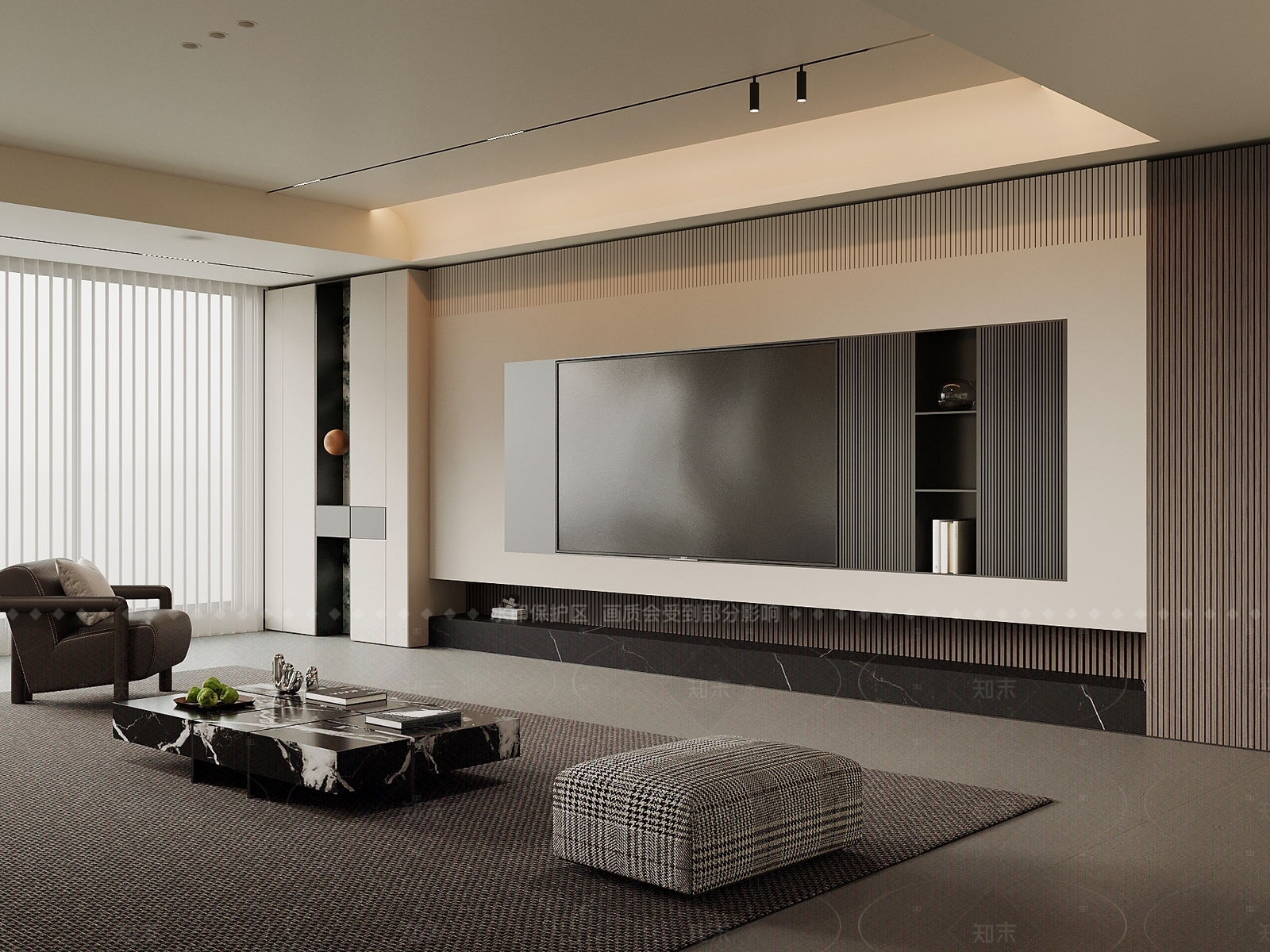 现代家居客厅SU模型下载【ID:1205540190】