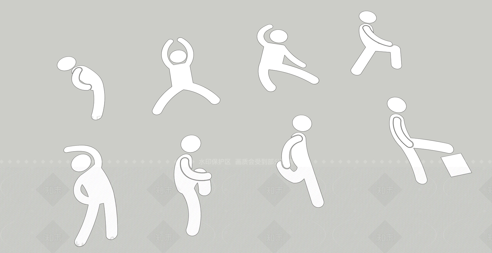 现代中式体育场馆景观SU模型下载【ID:1205540397】