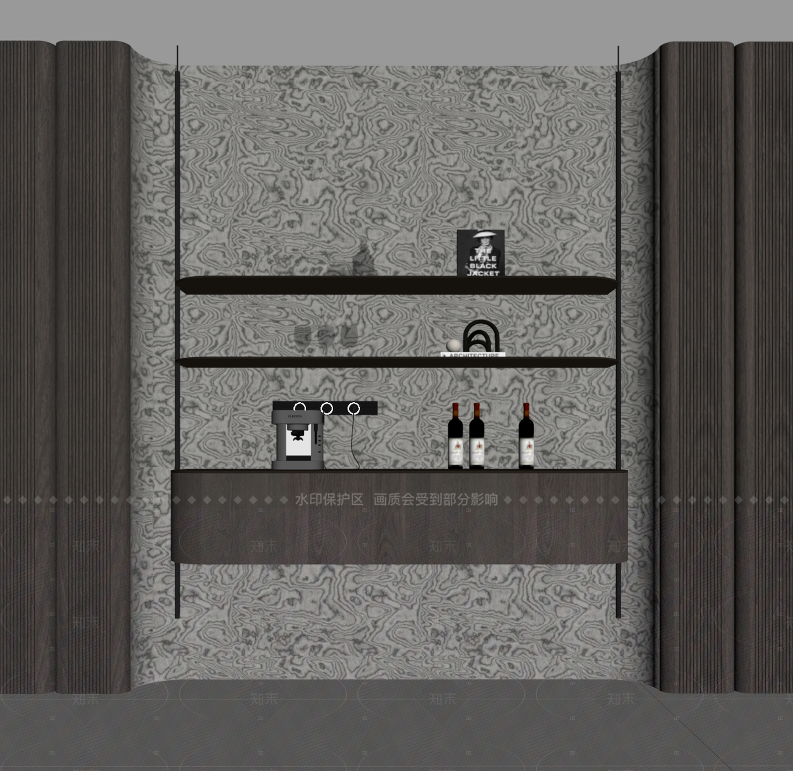 现代酒柜SU模型下载【ID:1205540294】