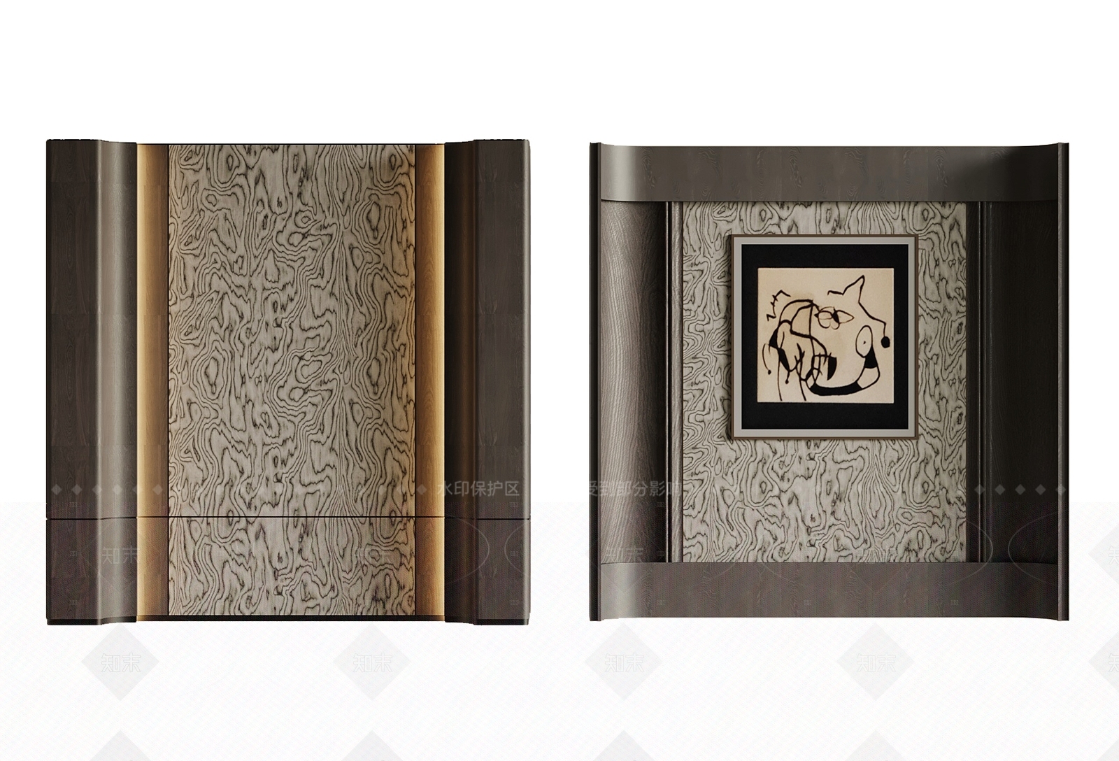 现代背景墙SU模型下载【ID:1205540333】