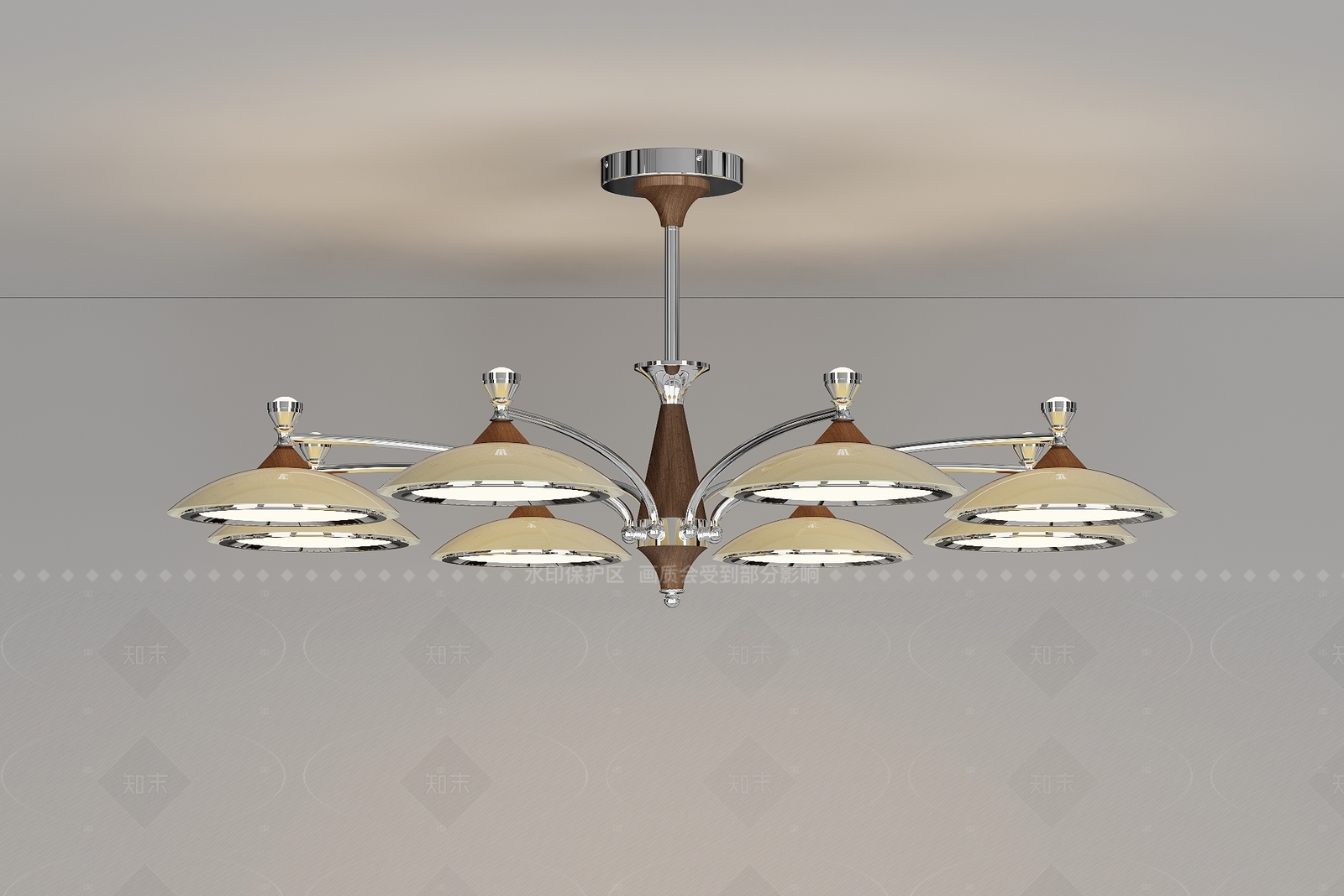 侘寂中古吊灯SU模型下载【ID:1205542666】