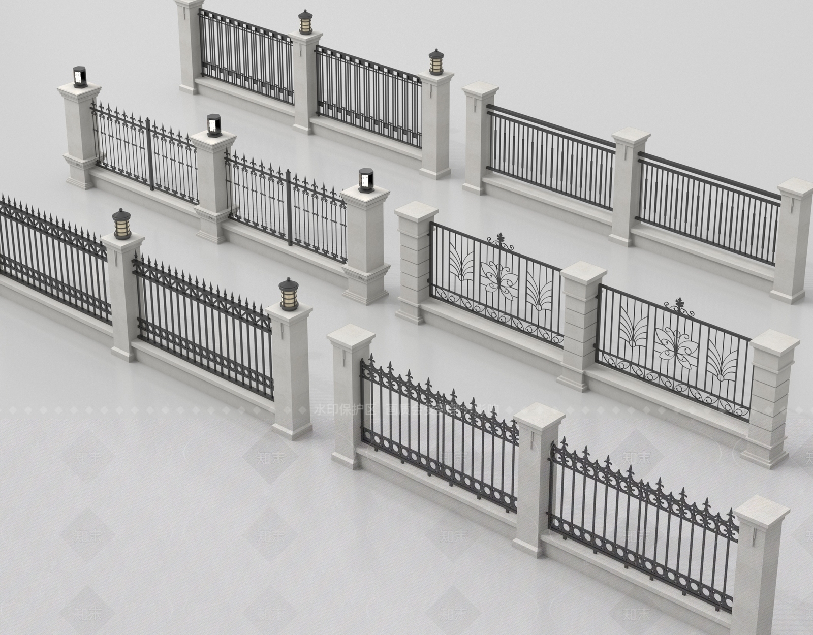 现代景墙3D模型下载【ID:1205546680】