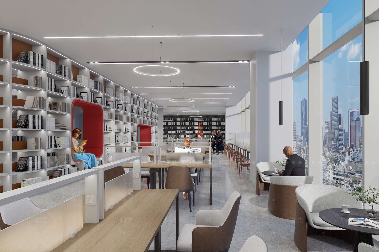 现代图书馆SU模型下载【ID:1205549277】