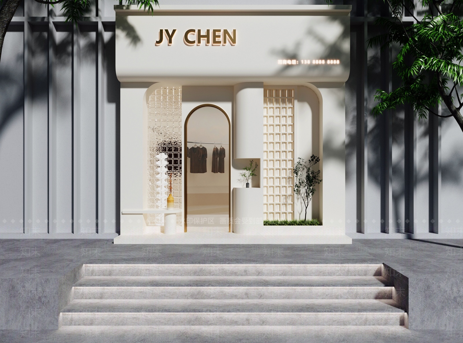 侘寂门头门面SU模型下载【ID:1205549904】