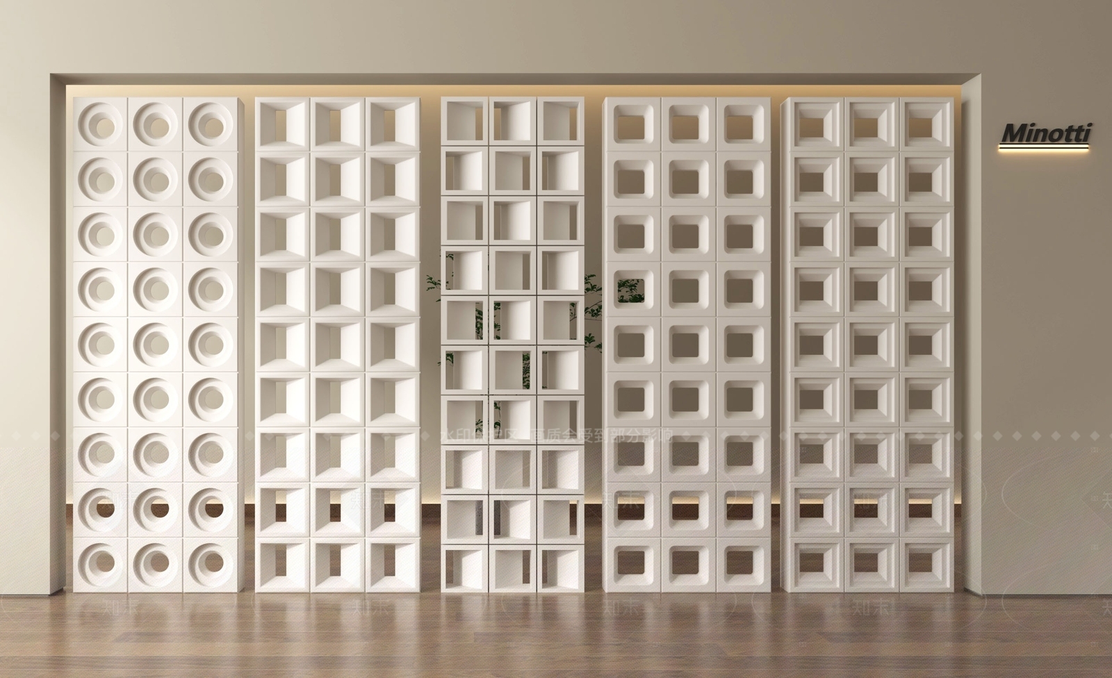 现代隔断SU模型下载【ID:1205688344】