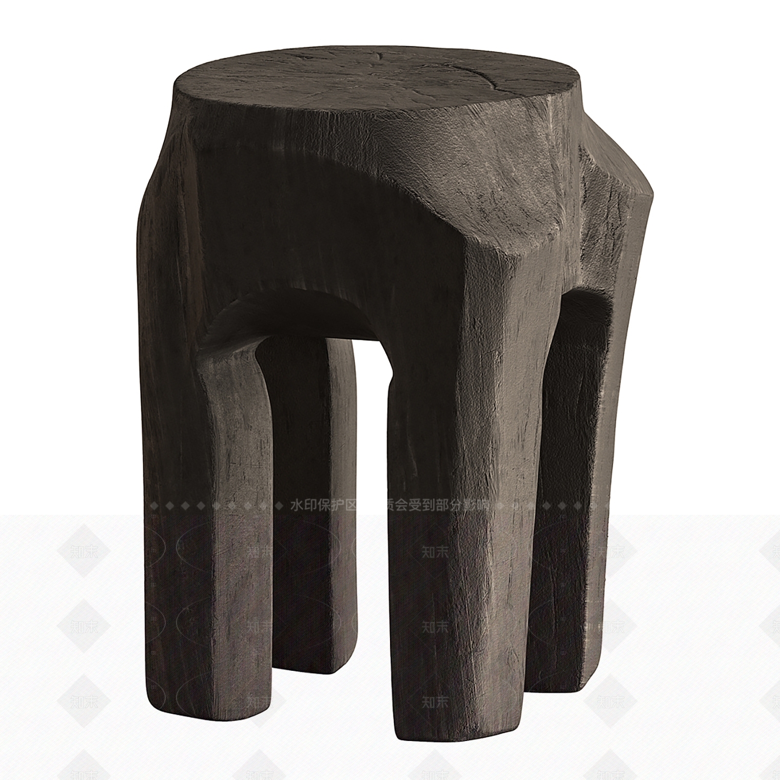 侘寂其他凳子3D模型下载【ID:1205553289】