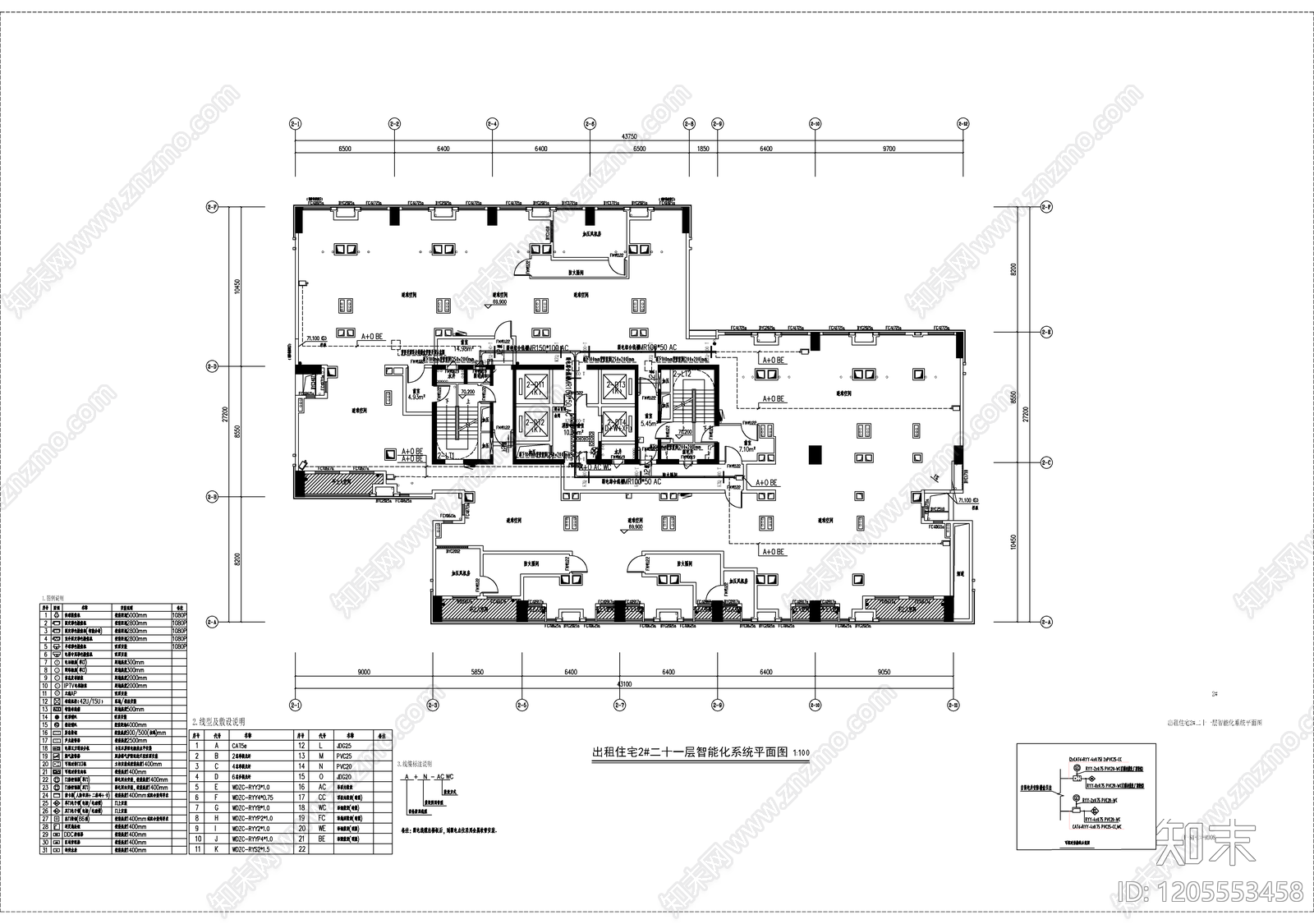 通信网络系统cad施工图下载【ID:1205553458】