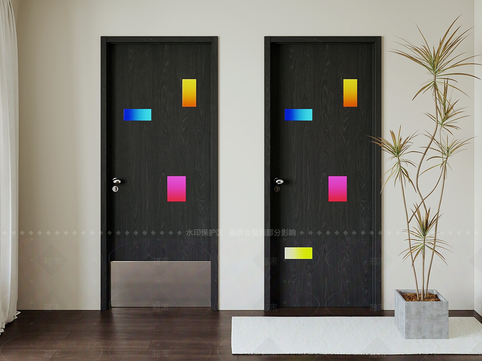 现代中古单开门SU模型下载【ID:1205554447】