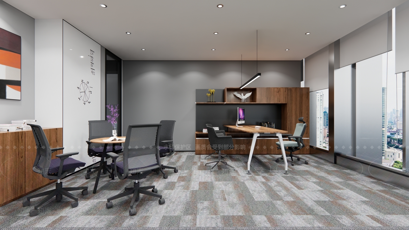 现代经理办公室SU模型下载【ID:1205555045】