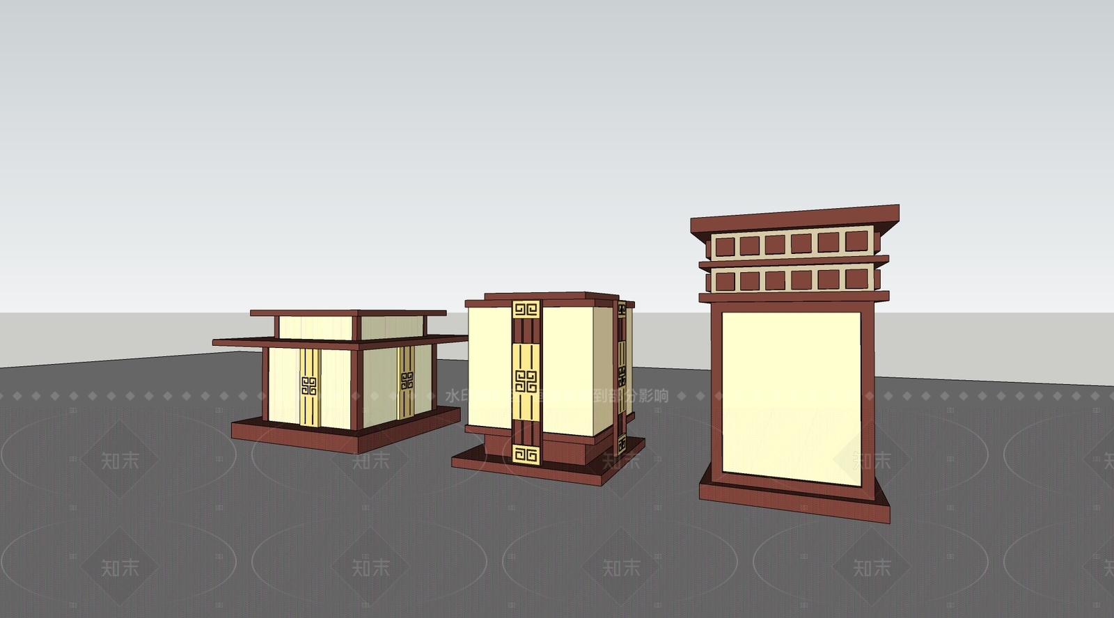 中式景观灯SU模型下载【ID:1205555251】