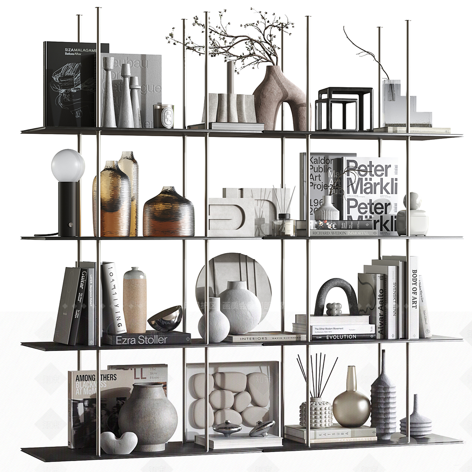 现代摆件组合SU模型下载【ID:1205556003】