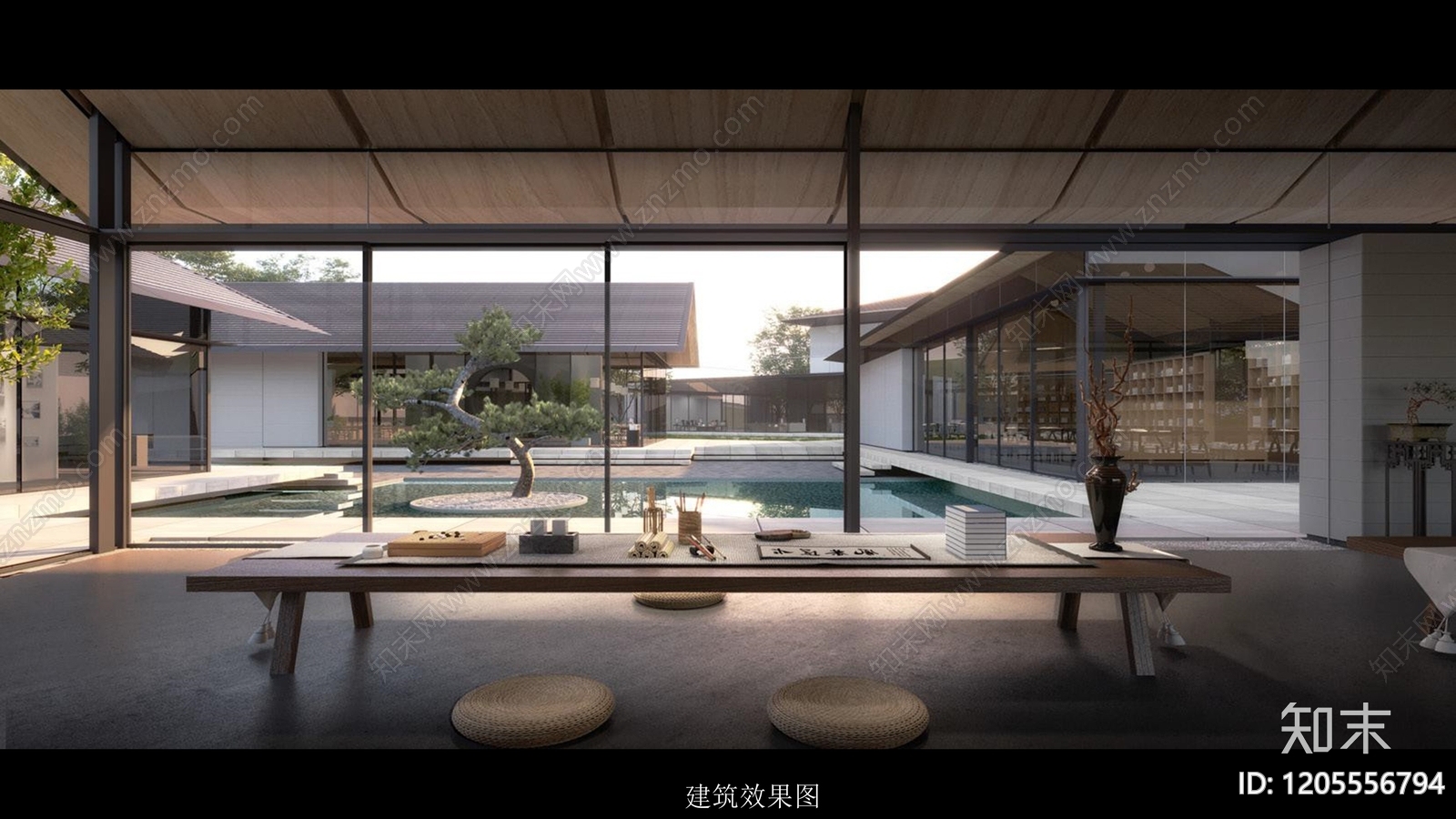 原木侘寂酒店民宿软装下载【ID:1205556794】