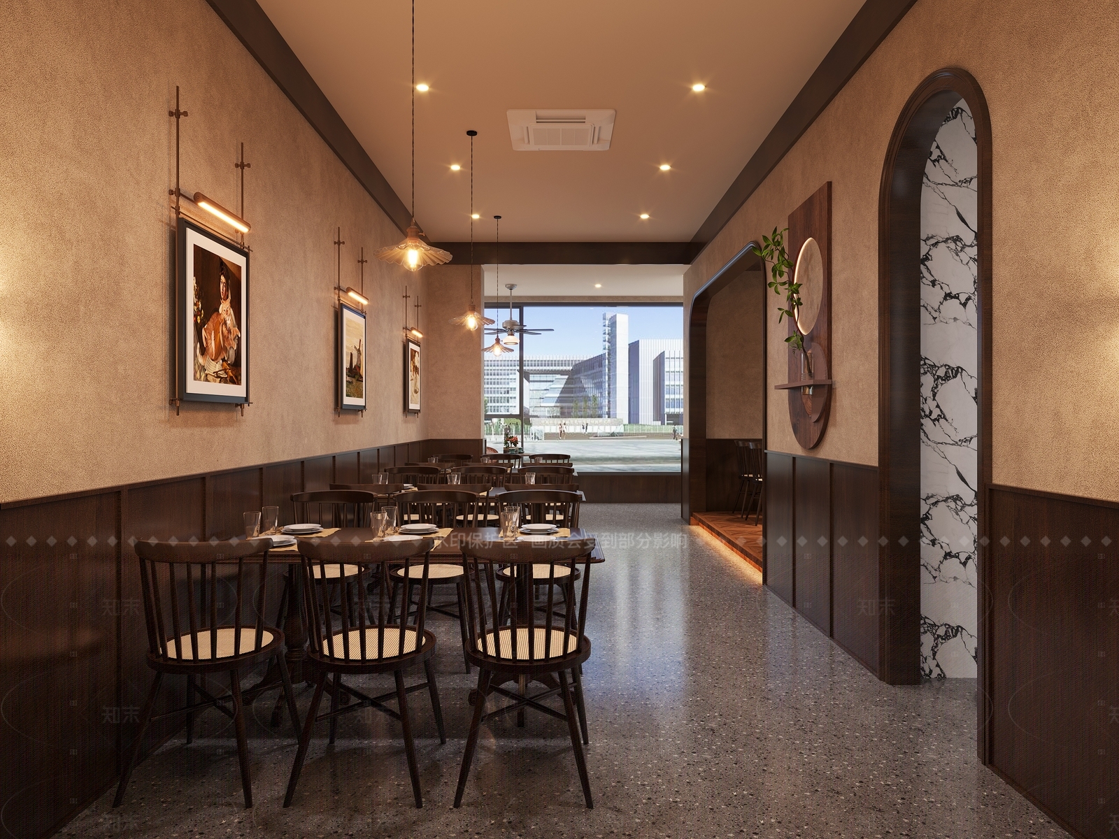 美式复古咖啡厅3D模型下载【ID:1205559304】