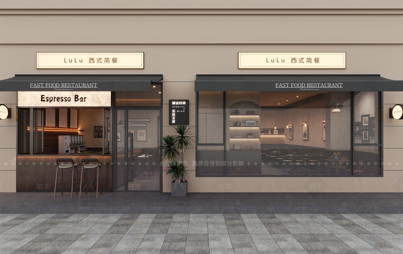 美式复古咖啡厅3D模型下载【ID:1205559584】