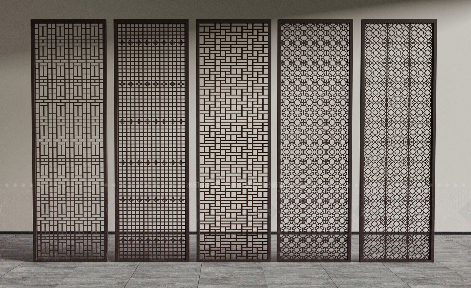 新中式现代隔断SU模型下载【ID:1205564407】