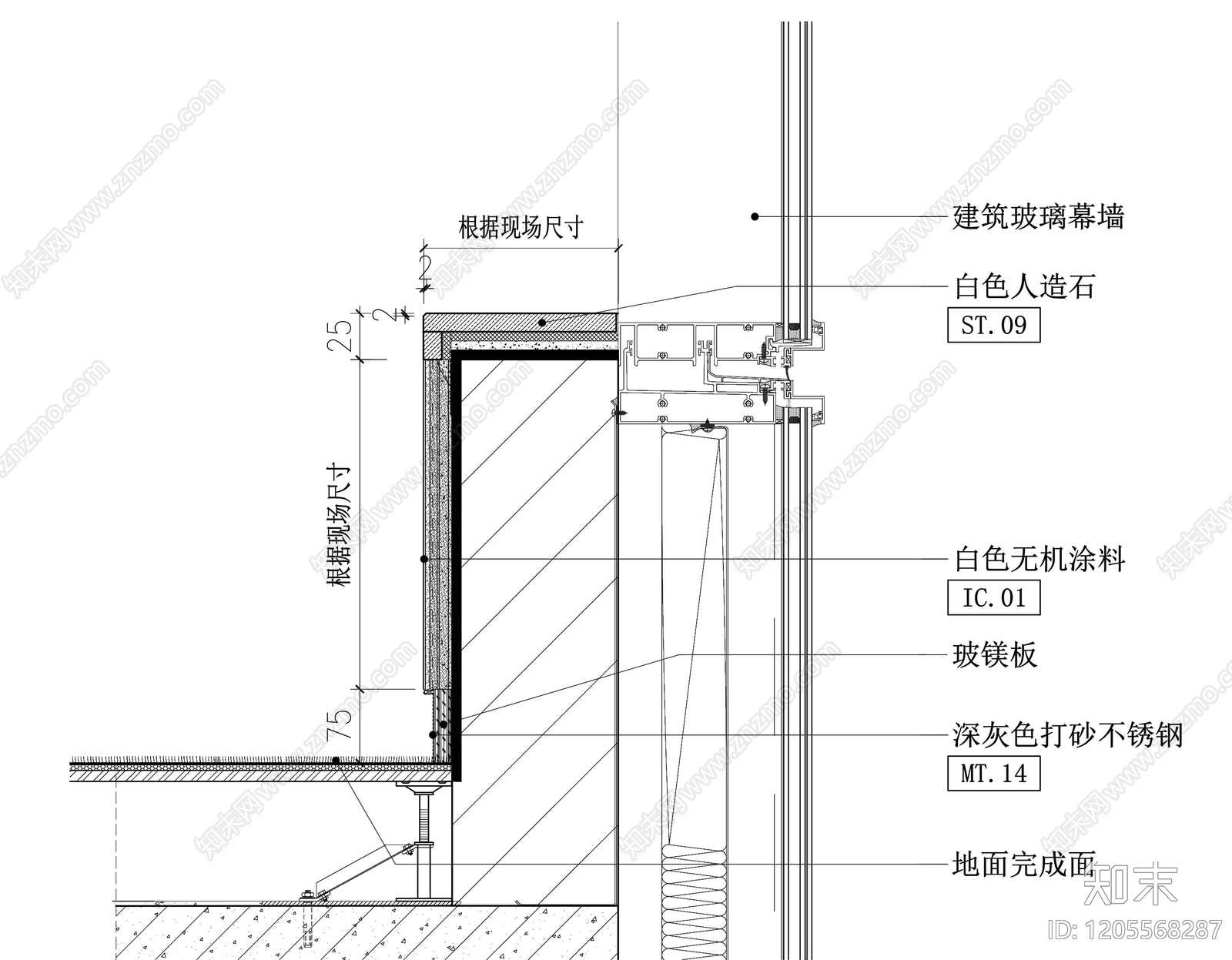 地台节点cad施工图下载【ID:1205568287】