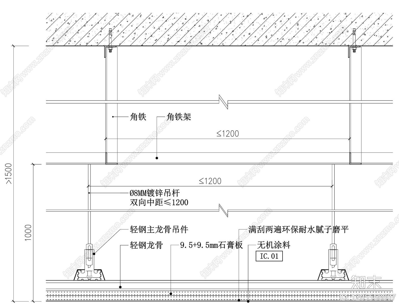 吊顶节点施工图下载【ID:1205568807】
