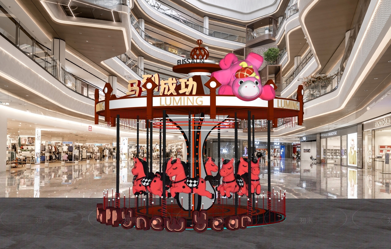 现代极简艺术装置SU模型下载【ID:1205575289】