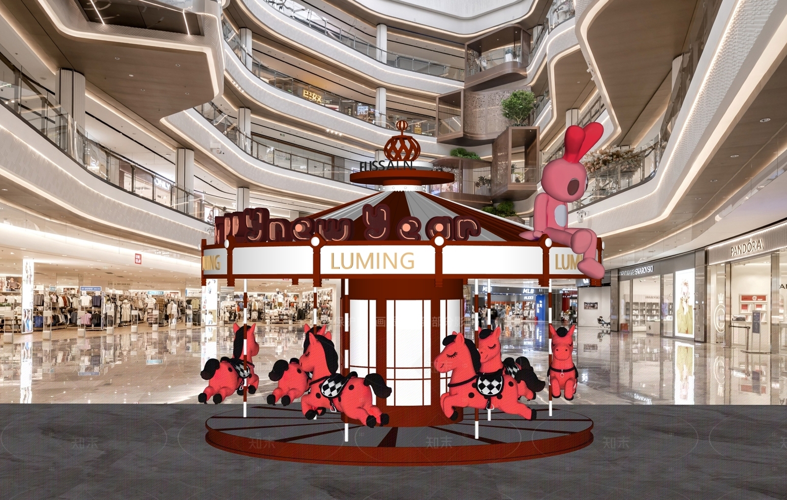 现代极简艺术装置SU模型下载【ID:1205575380】