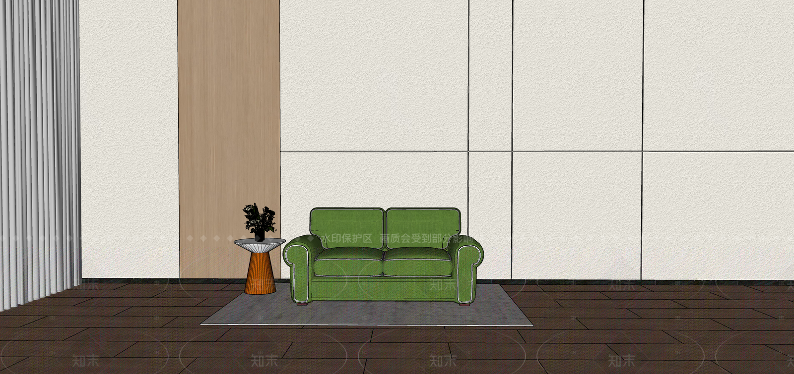 法式复古双人沙发SU模型下载【ID:1205577950】