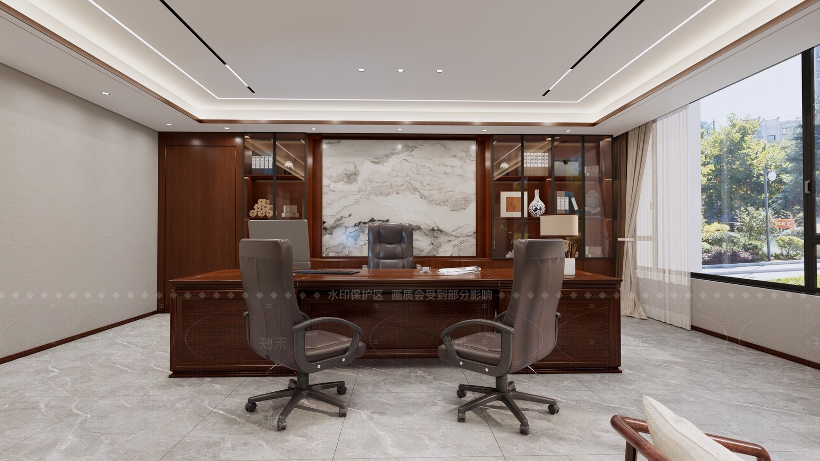 中式经理办公室SU模型下载【ID:1205579428】