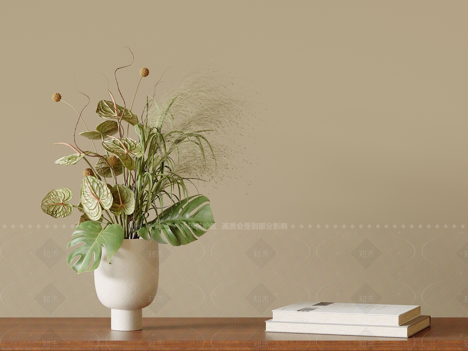 现代北欧花艺3D模型下载【ID:1205578420】