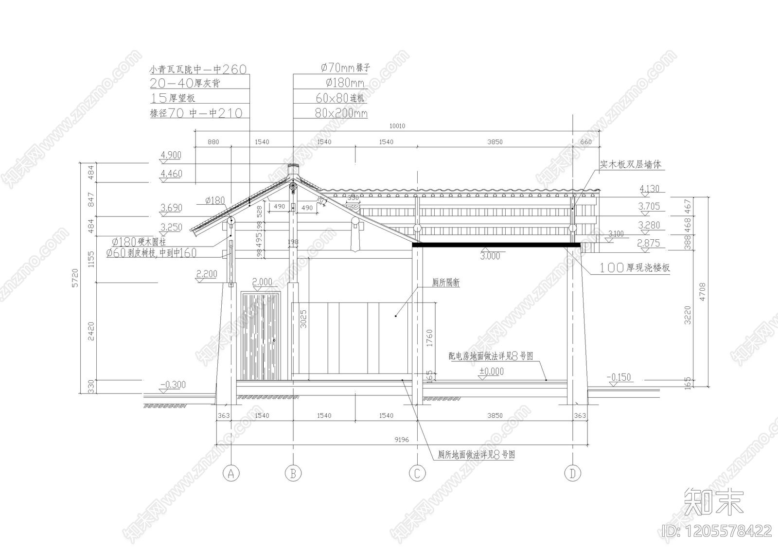 现代公厕cad施工图下载【ID:1205578422】