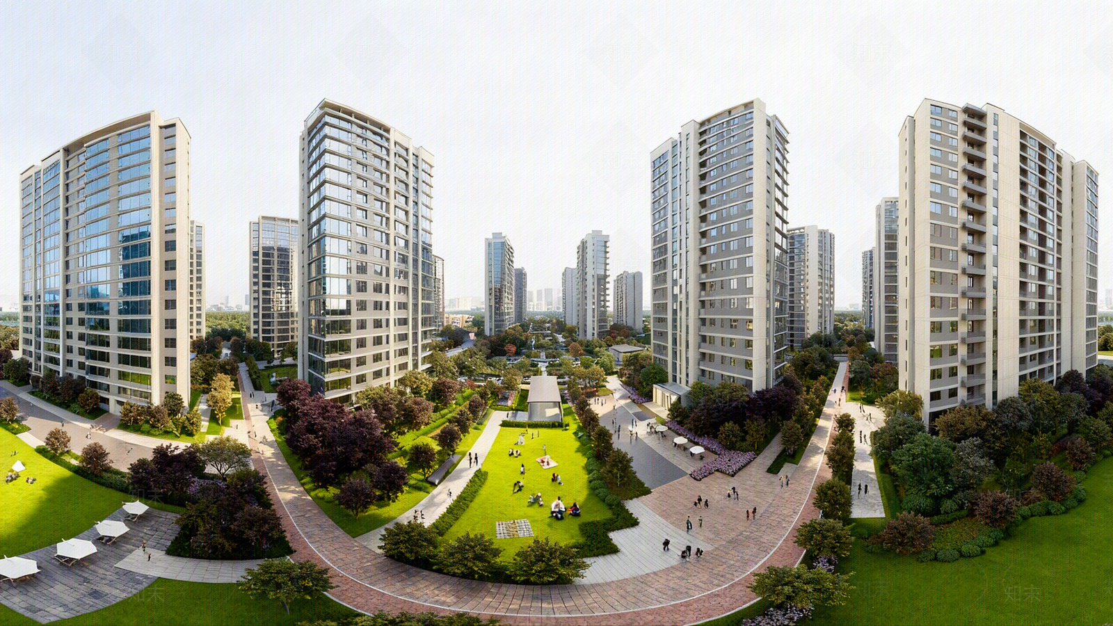 现代小区HDR贴图下载【ID:1205579316】