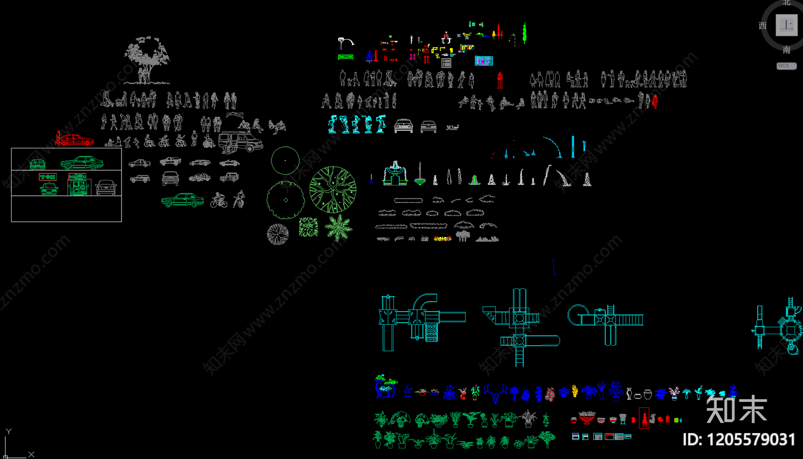 综合人物动物图库施工图下载【ID:1205579031】