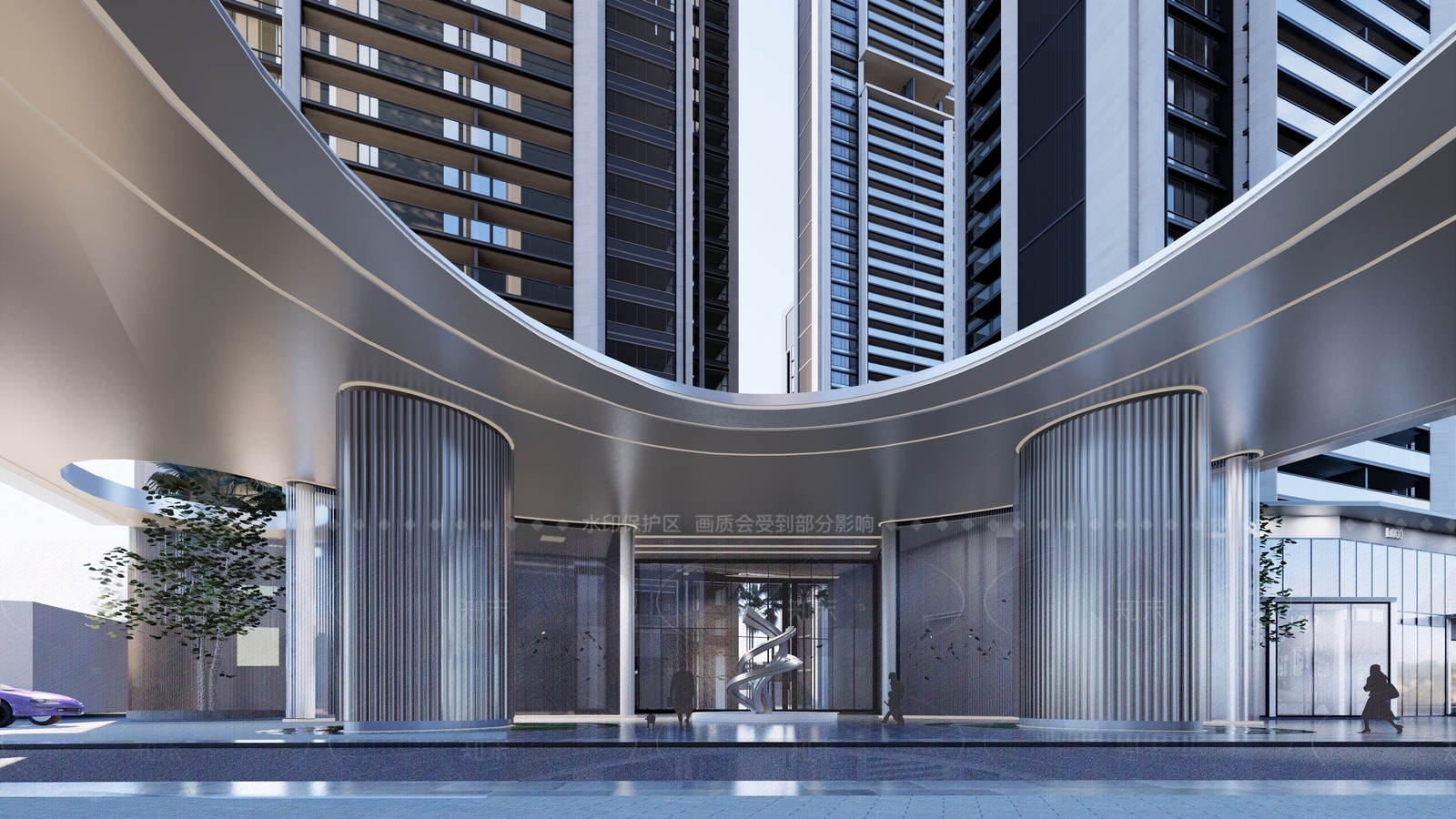 现代小区建筑SU模型下载【ID:1205579717】