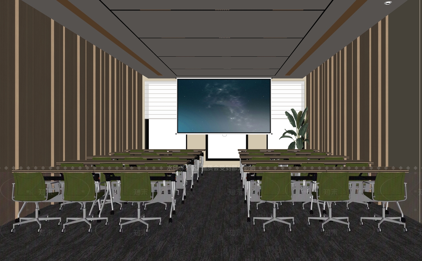 现代会议室SU模型下载【ID:1205579739】