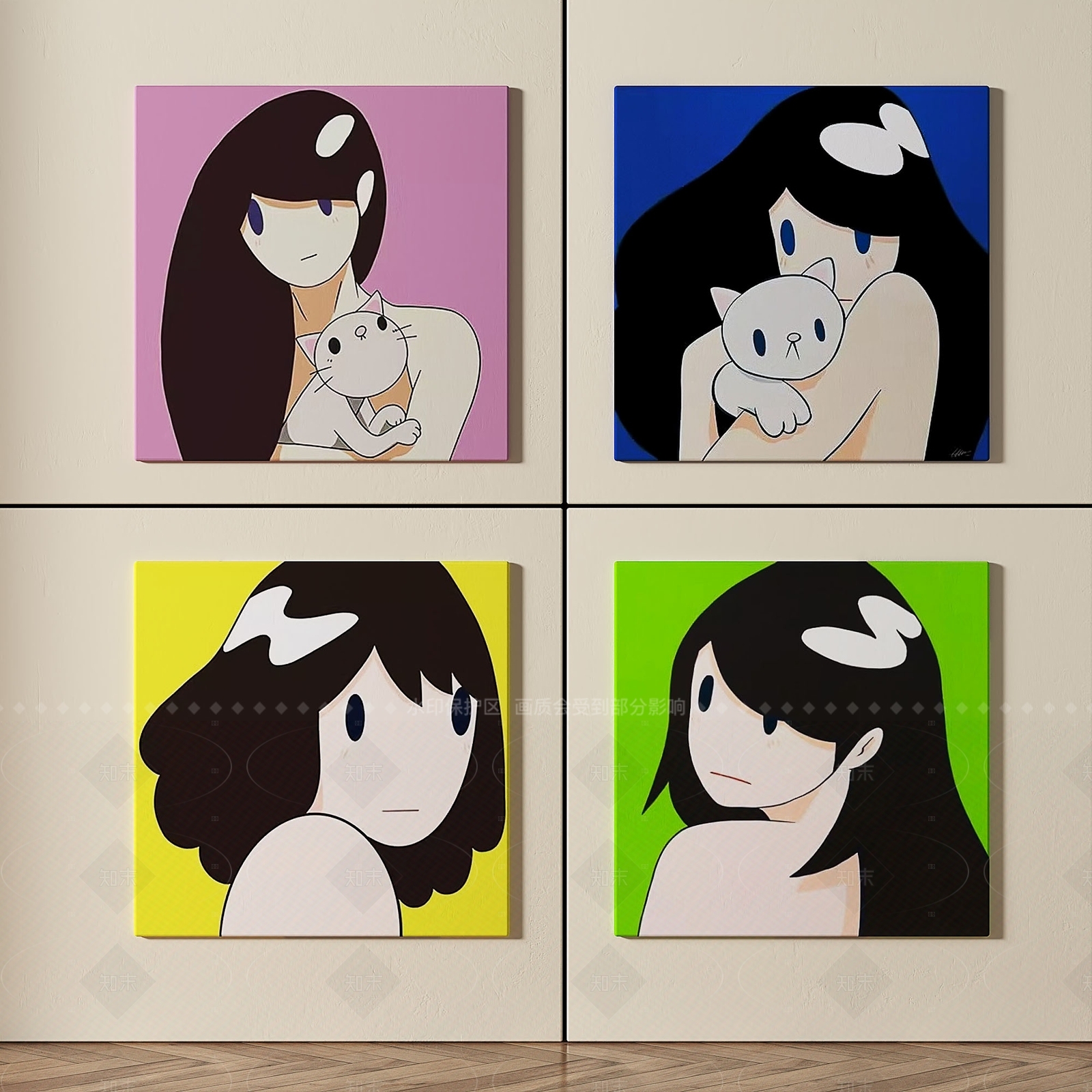 现代简约挂画3D模型下载【ID:1205580458】