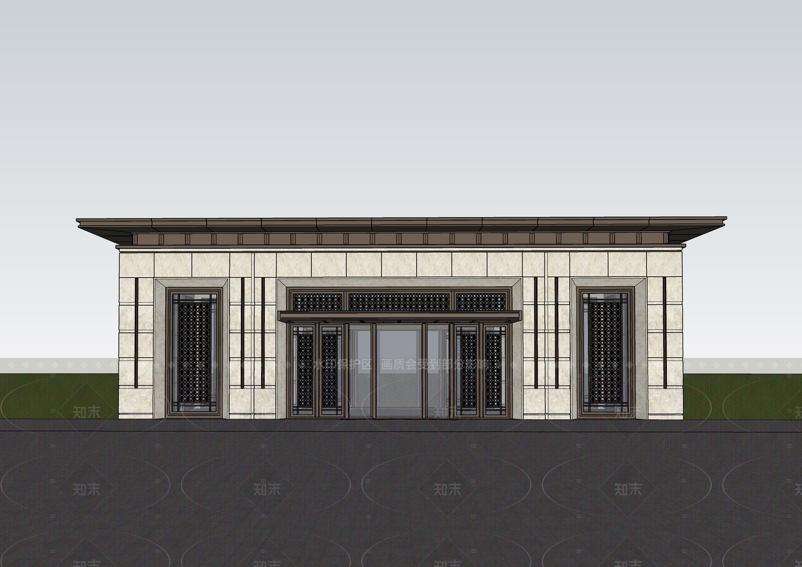 现代小公建SU模型下载【ID:1205580648】