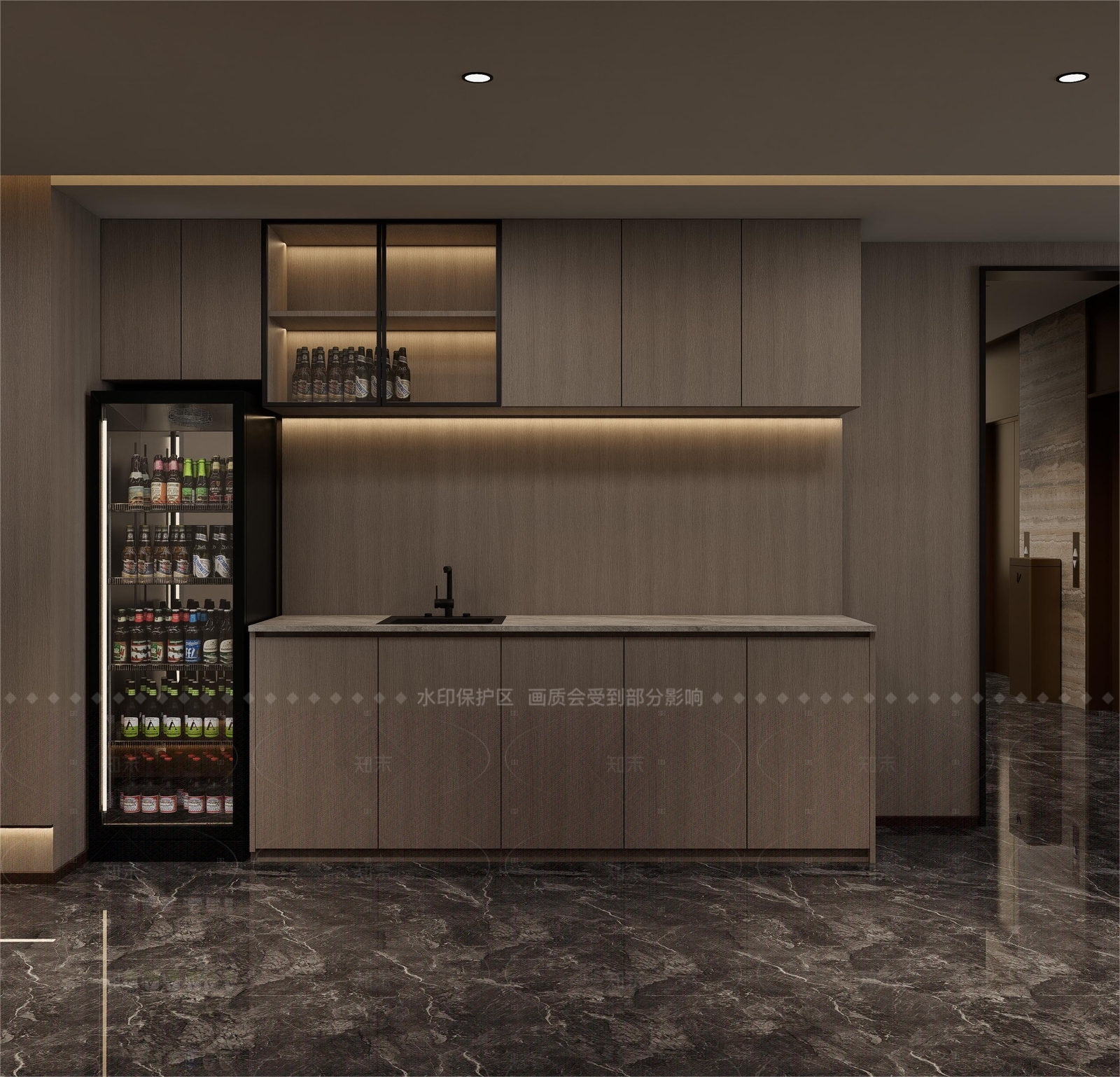 现代酒店走廊SU模型下载【ID:1205582563】