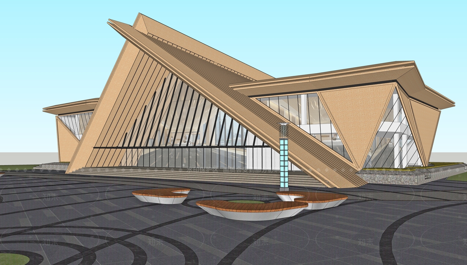 现代小公建SU模型下载【ID:1205589393】