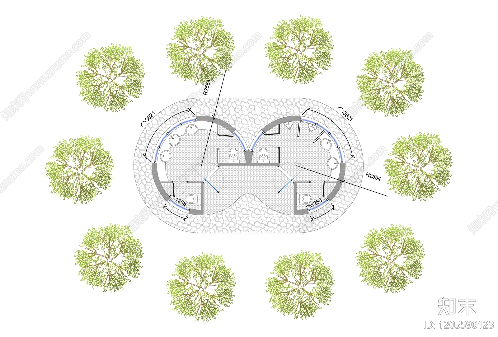 建筑平面布置图施工图下载【ID:1205590123】