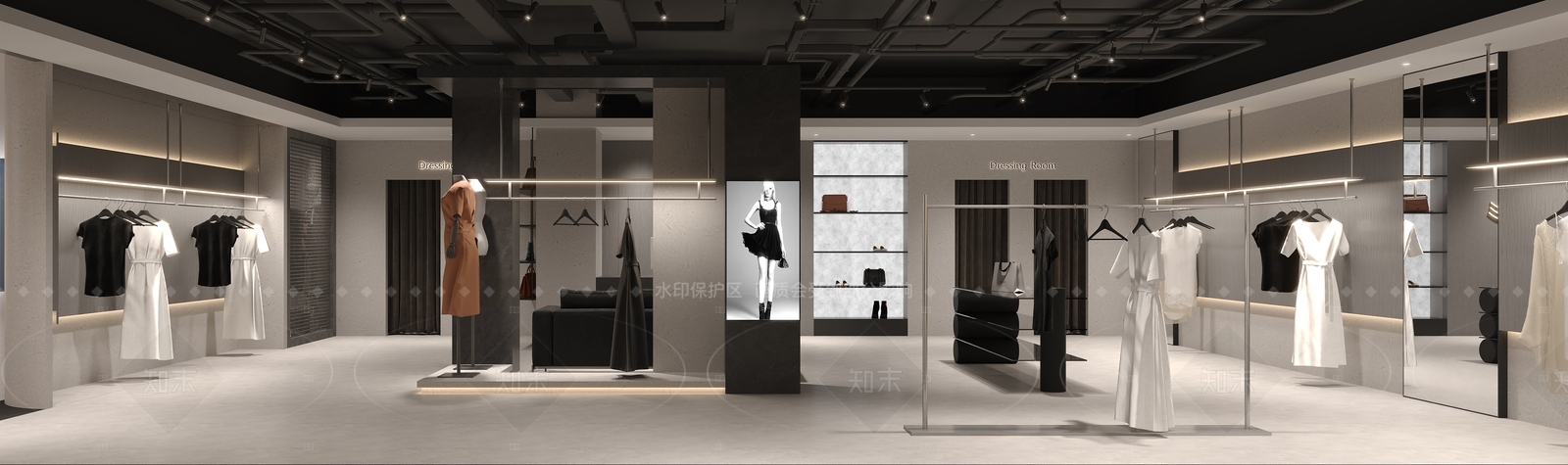 现代服装店3D模型下载【ID:1205591356】