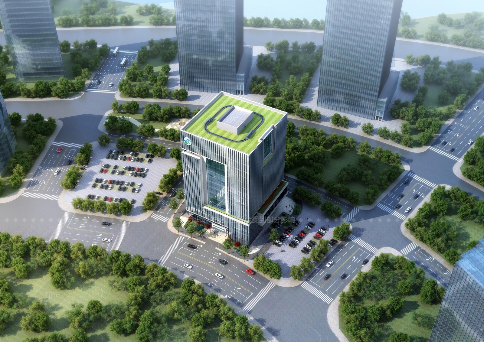 简约现代科研办公楼SU模型下载【ID:1205626627】