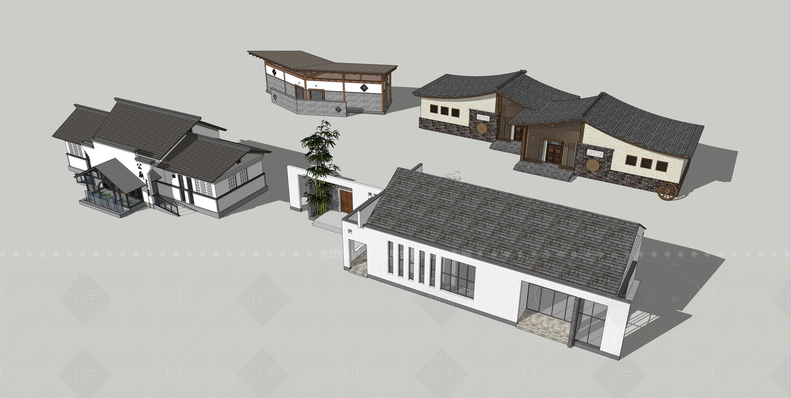 中式其他公共建筑SU模型下载【ID:1205597446】