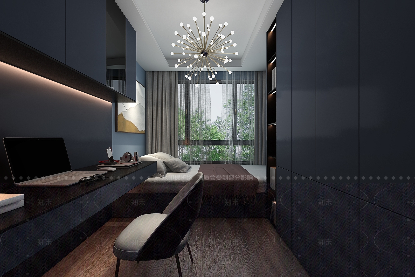 现代通用儿童房3D模型下载【ID:1205602057】