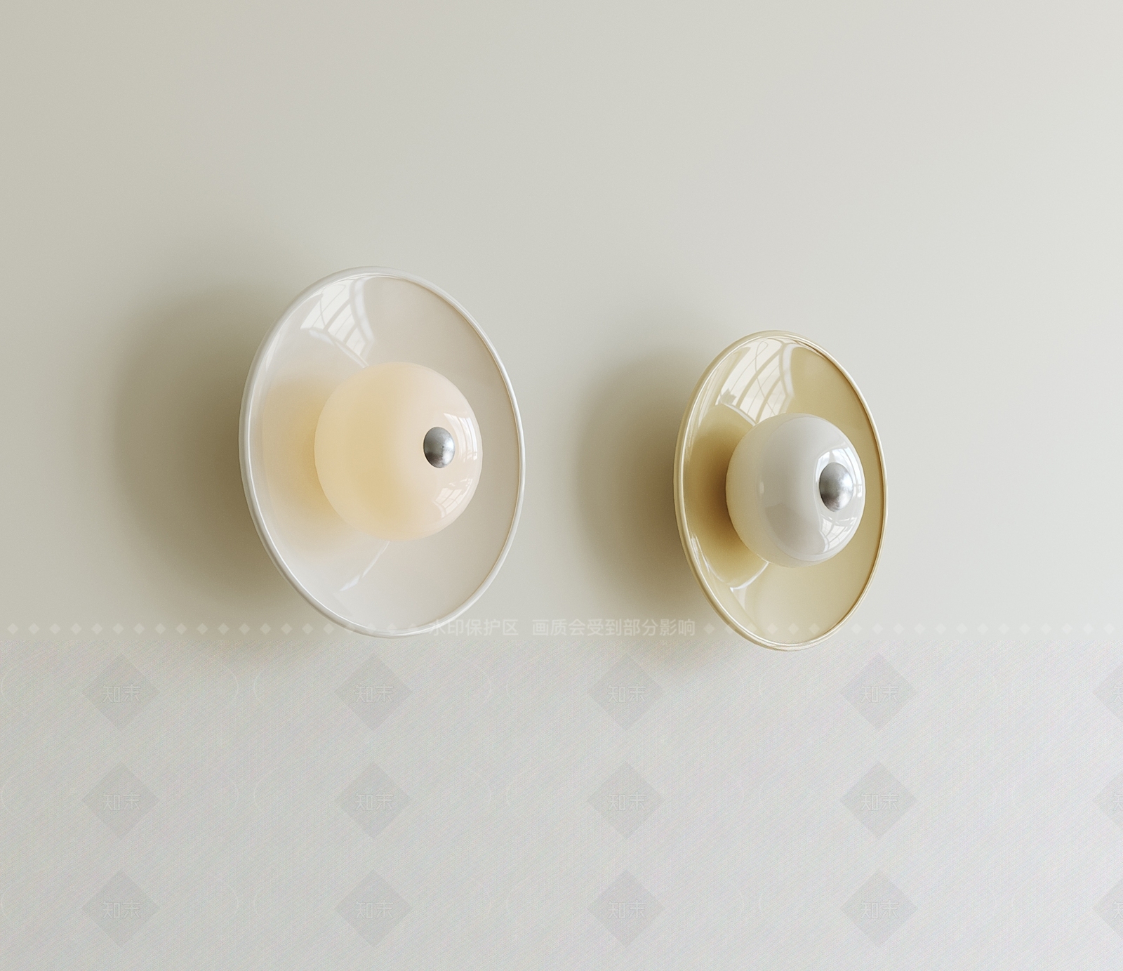 现代奶油壁灯SU模型下载【ID:1205605541】