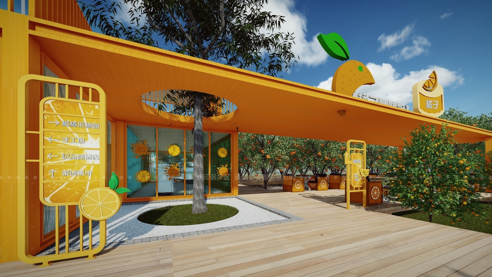 现代景观导视SU模型下载【ID:1205605958】