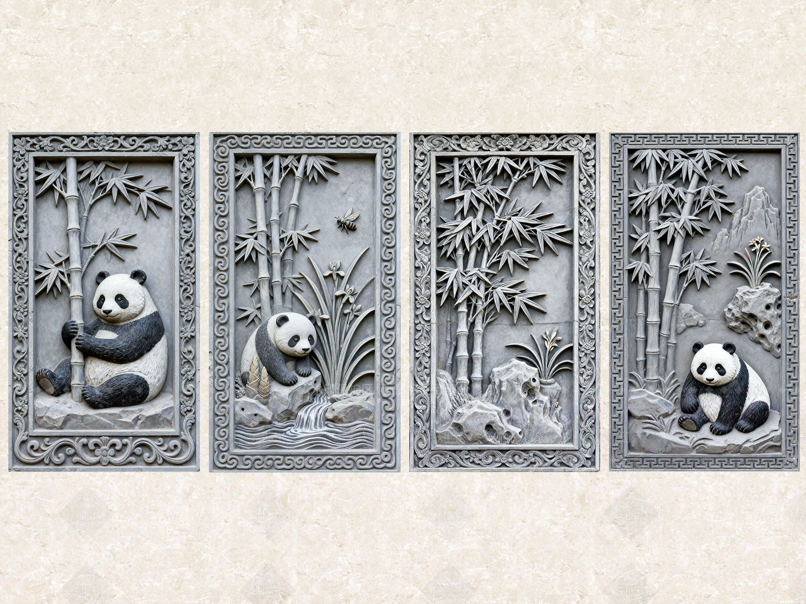 中式浮雕SU模型下载【ID:1205606475】