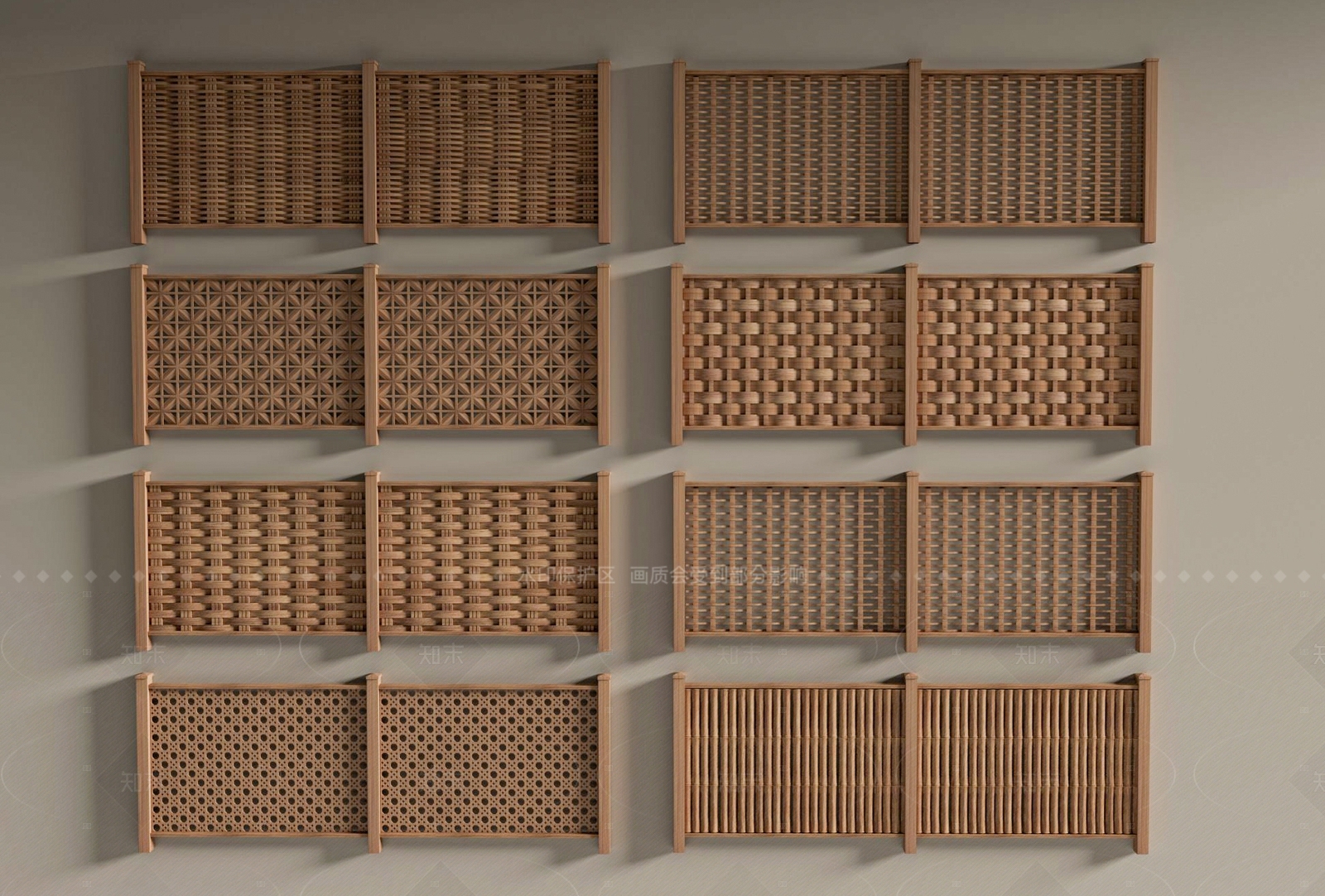 新中式中式围栏护栏SU模型下载【ID:1205606497】