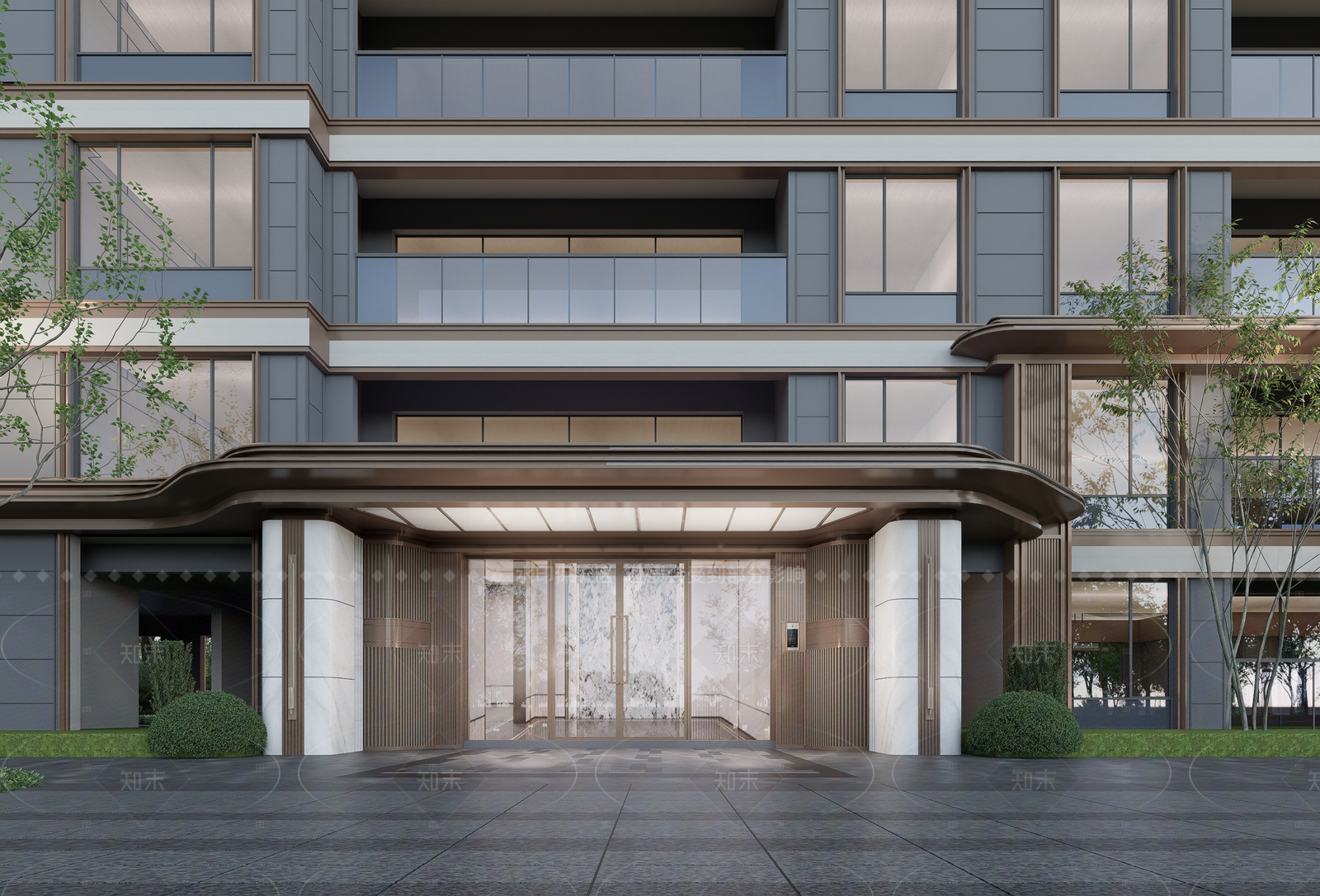 现代高层住宅SU模型下载【ID:1205606694】