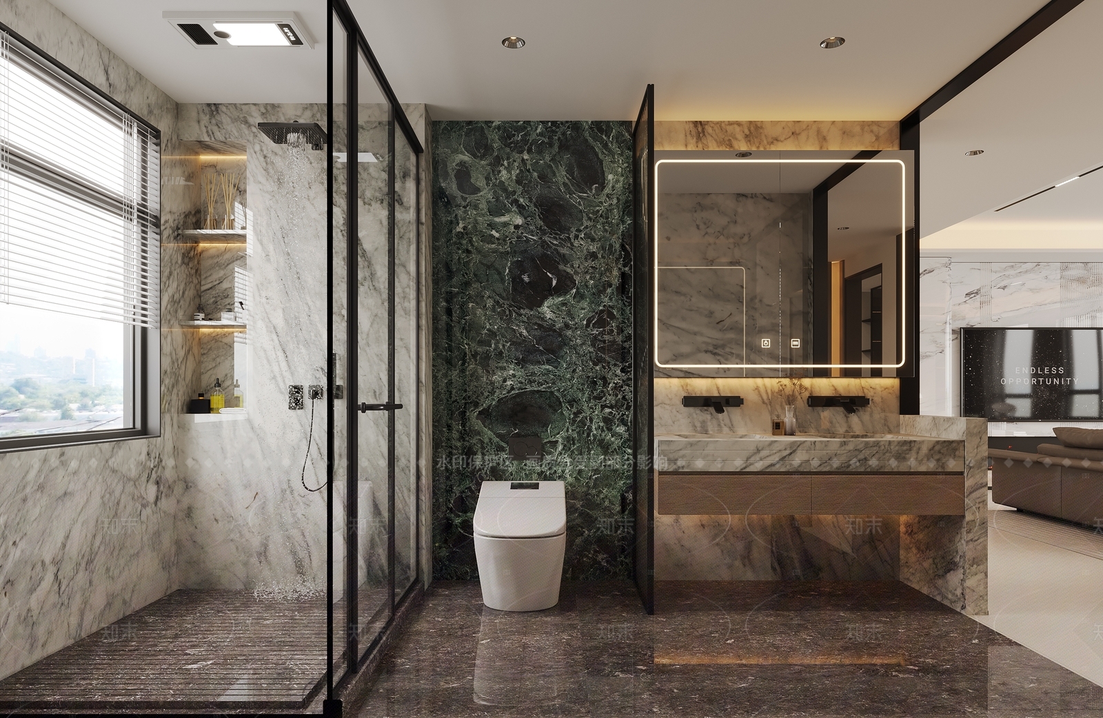 轻奢现代卫生间3D模型下载【ID:1205608309】