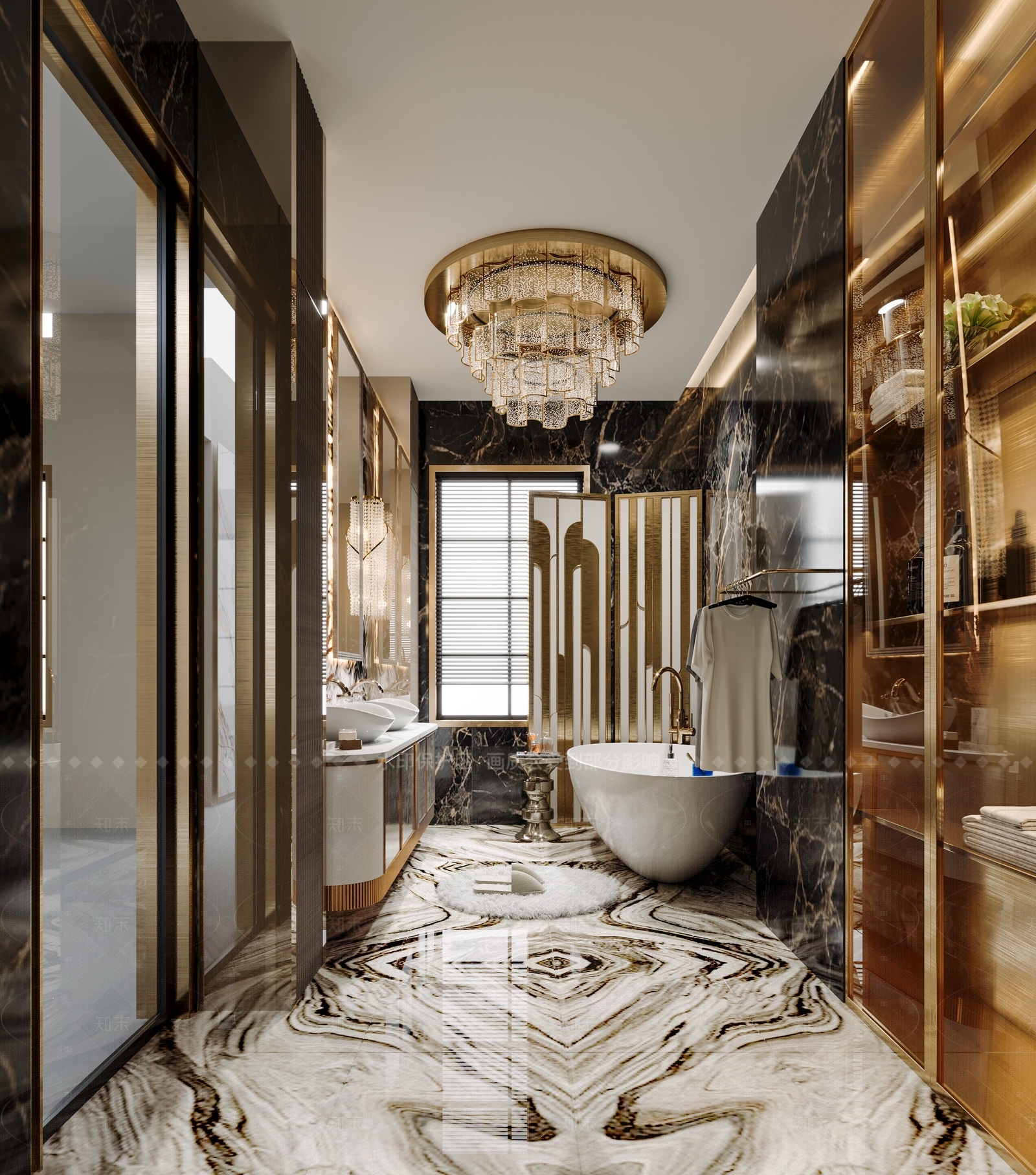 轻奢意式卫生间3D模型下载【ID:1205608484】